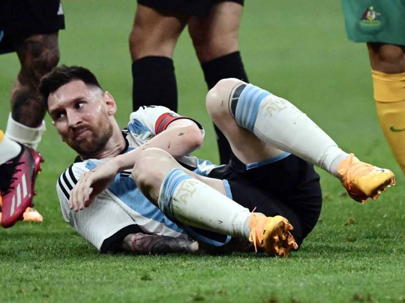 Lionel Messi en el último amistoso de la selección argentina contra Australia.