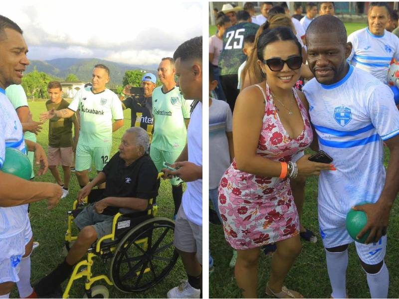 Las Leyendas de Honduras llevaron alegría a Cuyamelito, Omoa. Noel Valladares dio su propia exhibición y así disfrutó la gente de sus ídolos.