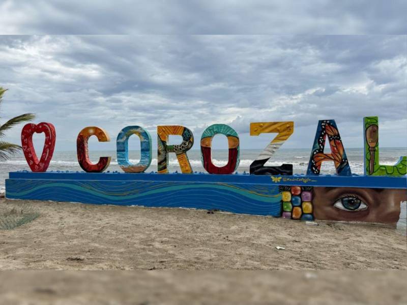 Copeco y Codem inspeccionan la playa de Corozal por el avance del mar y evalúan medidas de mitigación. El fuerte oleaje registrado este jueves 11 de junio dañó el icónico rótulo de la comunidad garífuna.