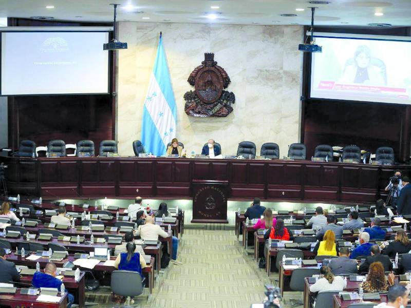 Una sesión en el Congreso Nacional de Honduras.