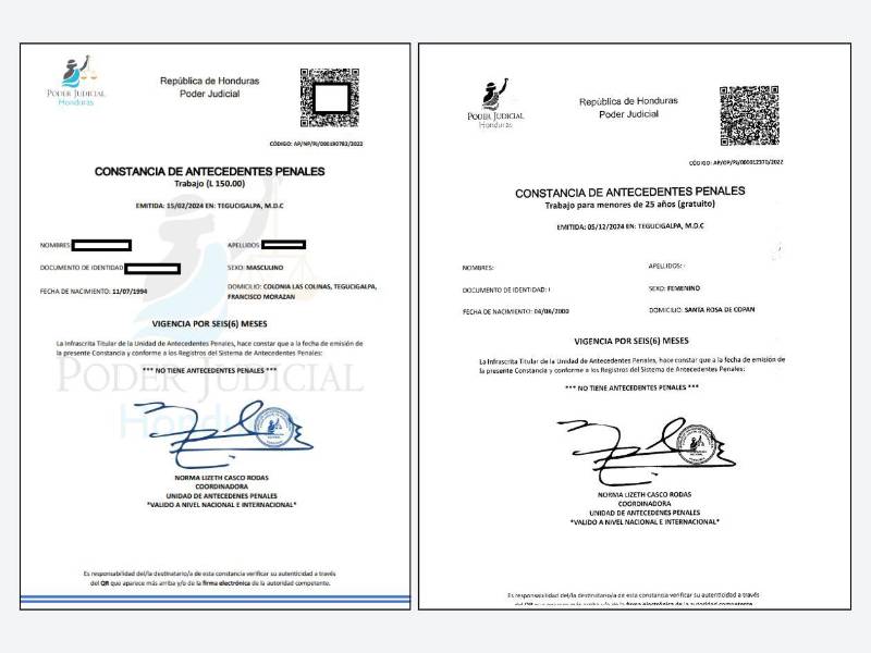 Los antecedentes penales puede ser solicitados en todas las sedes a nivel nacional.