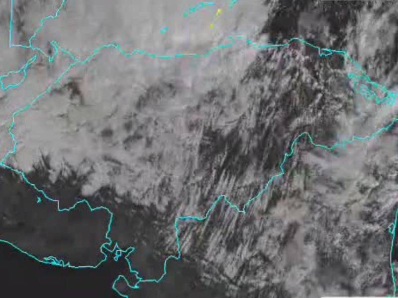 Representación gráfica de la nubosidad que cubre el territorio nacional.