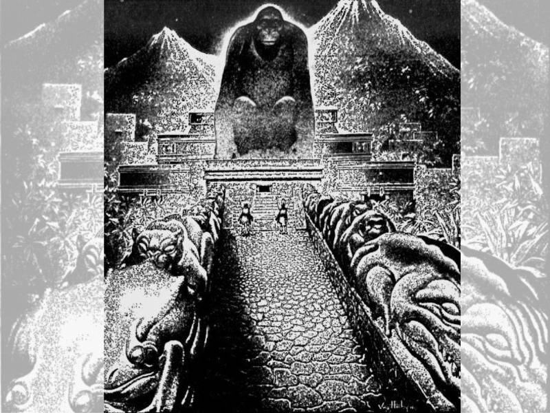 Ilustración de la “Ciudad Blanca o Ciudad perdida del Dios Mono”