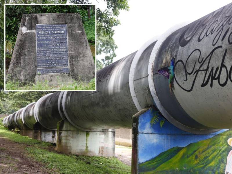 El agua del lago de Yojoa inicia en Peña Blanca un recorrido por canales, túneles y enormes tuberías antes de mover las turbinas de Cañaveral y continuar hacia Río Lindo.