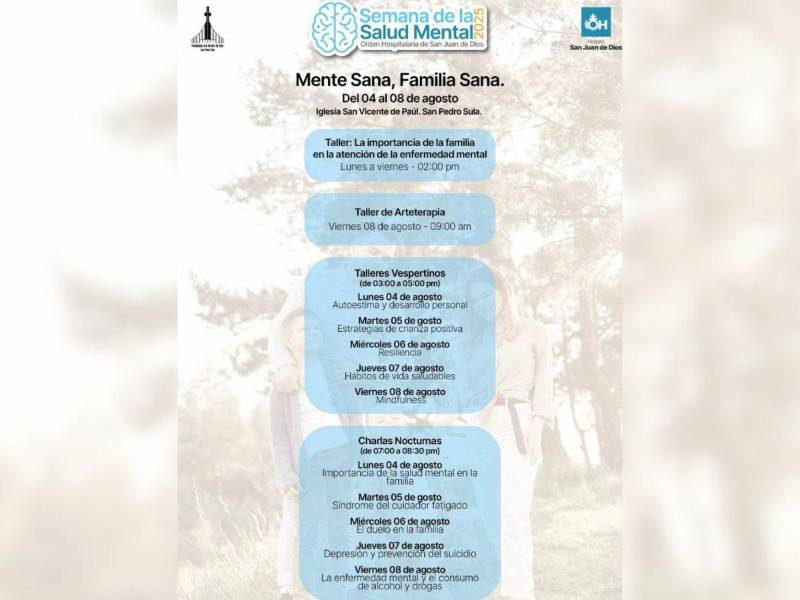 Programación de la Semana de la Salud Mental 2025.