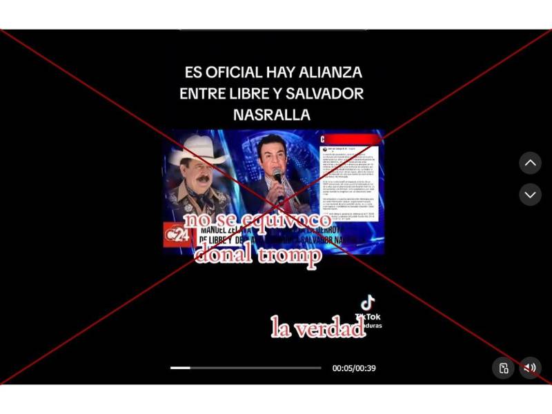 Captura de pantalla a una publicación de TikTok hecha el 15 de diciembre de 2025.