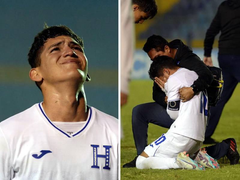 Los jugadores de la Sub-17 de Honduras terminaron devastados sobre la grama del Estadio Doroteo Guamuch Flores de Guatemala tras perder con Panamá y quedar eliminados del Mundial de Perú 2023.