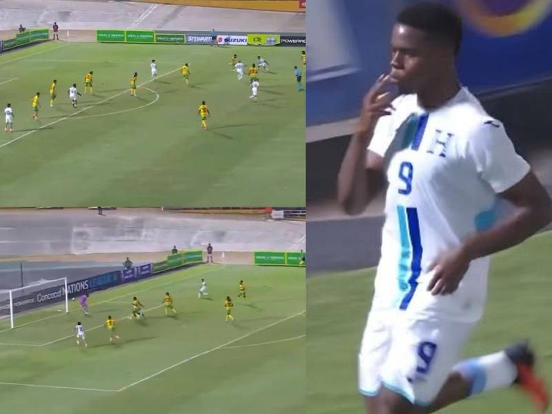 Keyrol Figueroa marcó el primero de Honduras ante Jamaica en la Nations League de Concacaf.