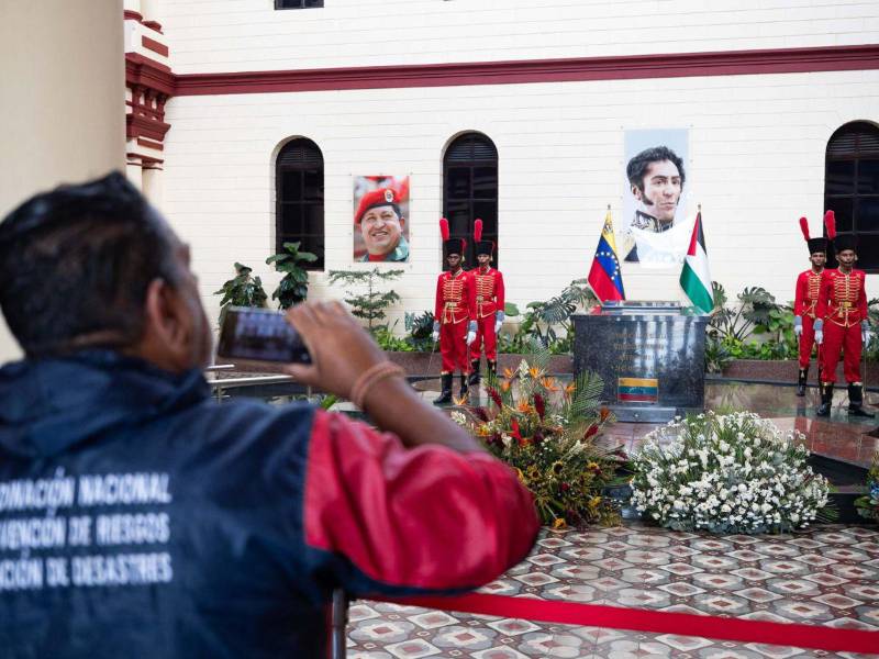 Las instalaciones del Museo Hugo Chávez, en el Cuartel de la Montaña 4F durante una jornada de alistamiento de la Milicia Nacional Bolivariana.