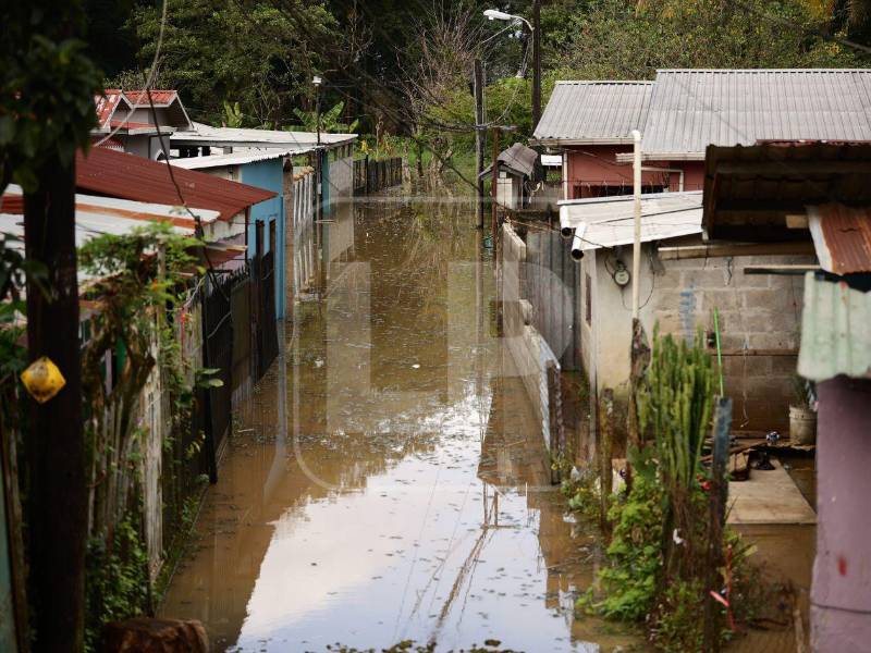 Las colonias de los sectores afectados han quedado desoladas luego de que las familias evacuaran sus viviendas ante el avance del agua por la crecida del Lago de Yojoa.