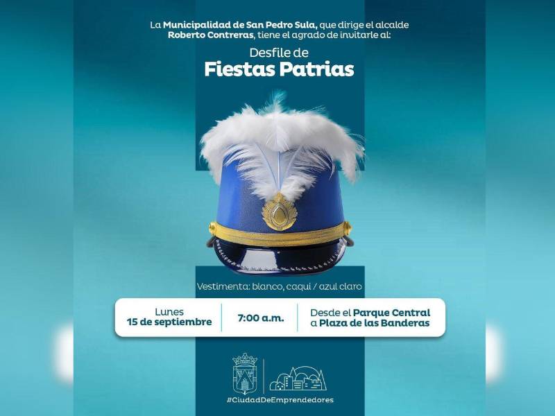 El llamado de la alcaldía sampedrana a los desfiles el lunes 15.