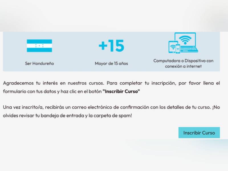 Así puede matricularse en los cursos gratuitos del Infop