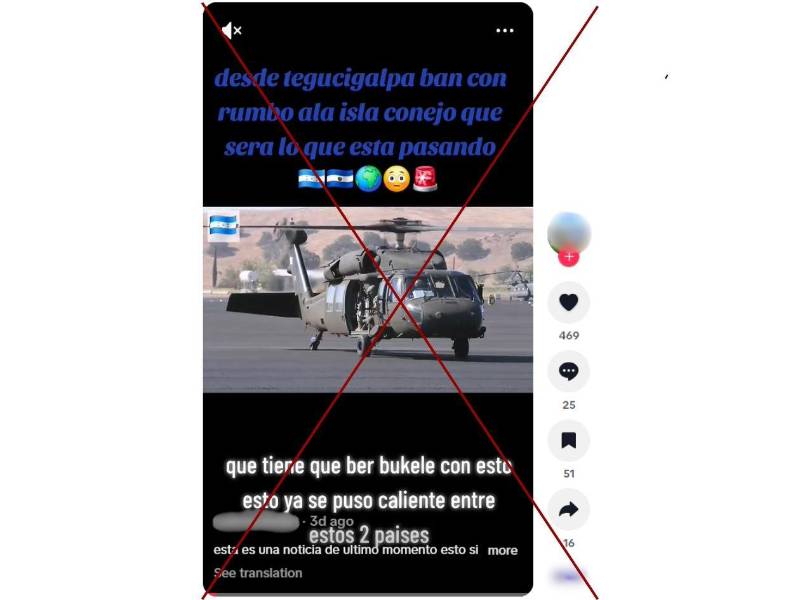 Captura de pantalla a una publicación de TikTok hecha el 13 de abril de 2026.