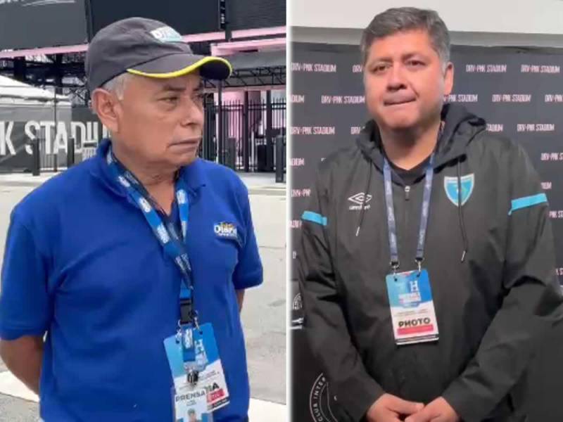 Los periodisatas guatemaltecos Carlos Contreras y Carlos Marín están cubriendo a la Seleccion de Guatemala en Miami..