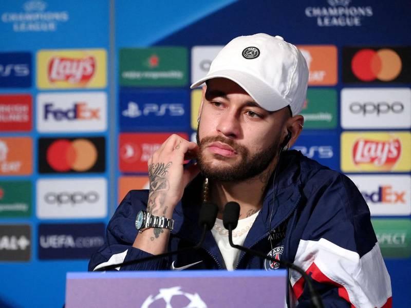 Neymar compareció en conferencia de prensa en la previa del partido entre PSG y Bayern Múnich por la Champions League.
