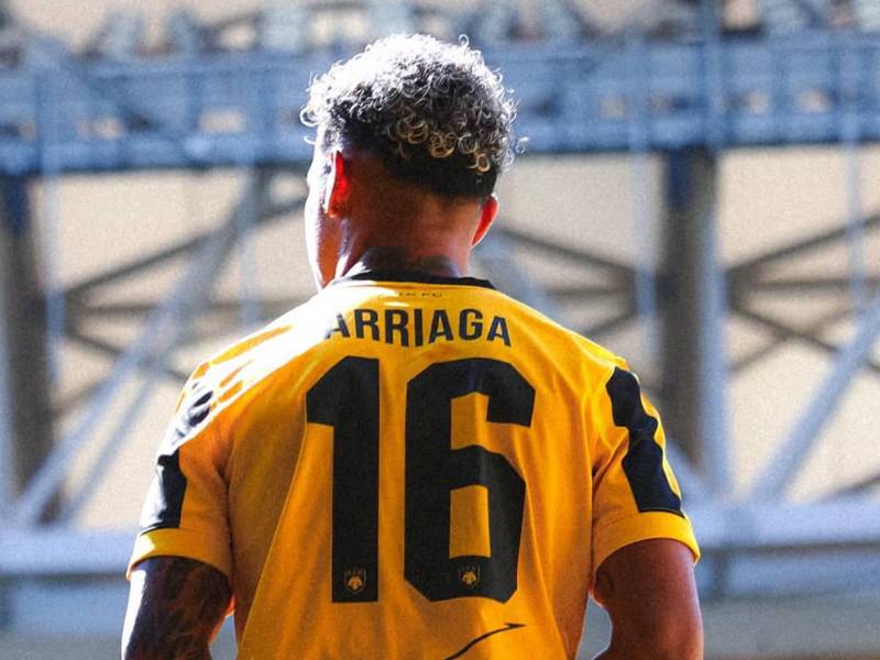Kervin Arriaga utilizará el dorsal 16 en el AEK de Grecia.