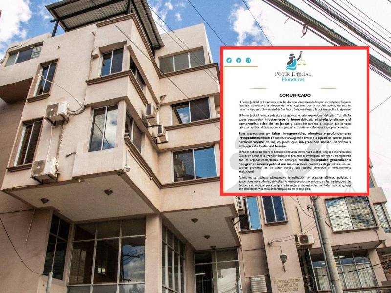 Comunicado emitido por el Poder Judicial de Honduras.