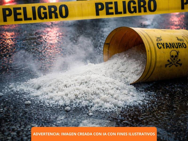El cianuro es tóxico en todas sus presentaciones, pero si de granulado se mezcla, por ejemplo con agua, se convierte en ácido cianídrico, una fase todavía más letal y peligrosa.
