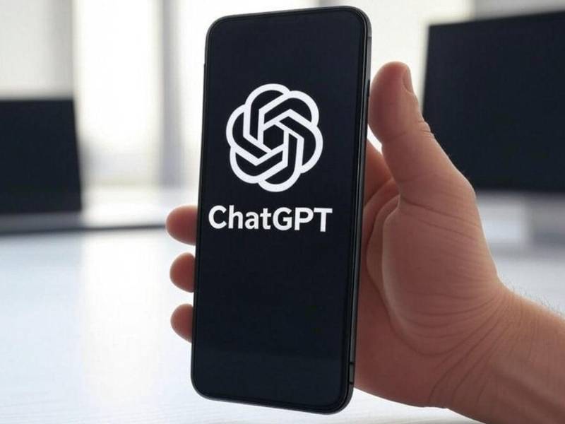 Además de ChatGPT, los hondureños pueden usar otras herramientas de Inteligencia Artificial (IA). La Prensa utilizó Grok 3 para generar esta imagen de una mano con un celular que contiene el logotipo de ChatGPT.