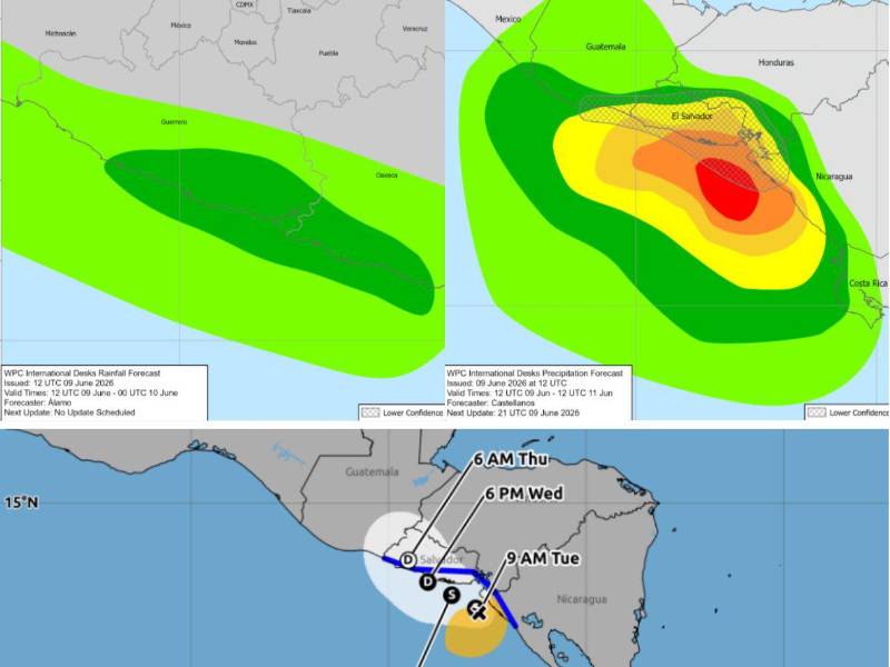Cristina permanece cerca de las costas de Centroamérica con amenaza de lluvias e inundaciones, mientras Boris se debilitó a ciclón postropical sobre el sur de México.