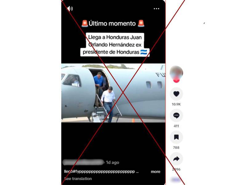 Captura de pantalla a una publicación de TikTok hecha el 16 de abril de 2025.