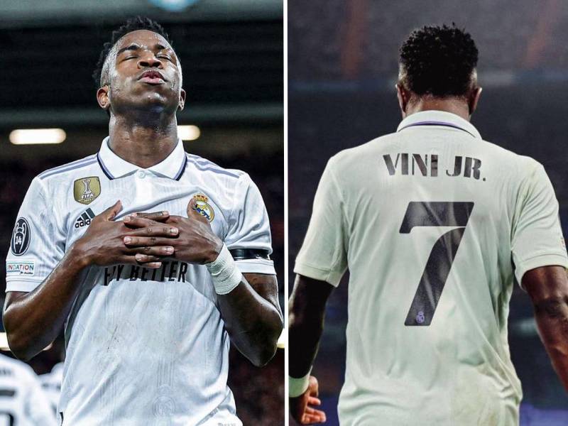 Para la temporada 2023/24, Vinicius utilizará el histórico dorsal “7” que dejó Eden Hazard.