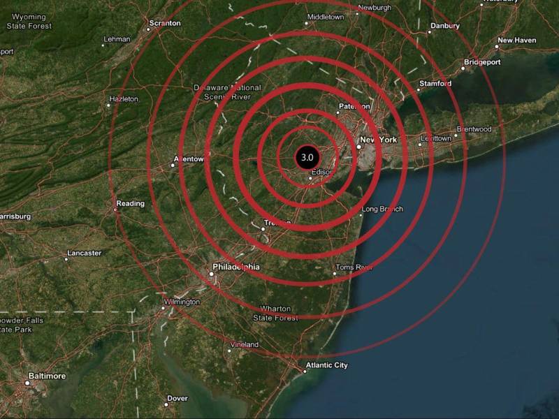 El epicentro del sismo se ubicó a diez kilómetros de profundidad en la localidad de Hasbrouck Heights, Nueva Jersey.