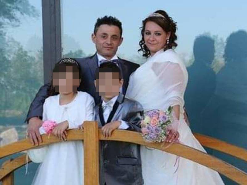 Fotos de Giovanni Barreca, Antonella Salamone y dos de sus tres hijos.