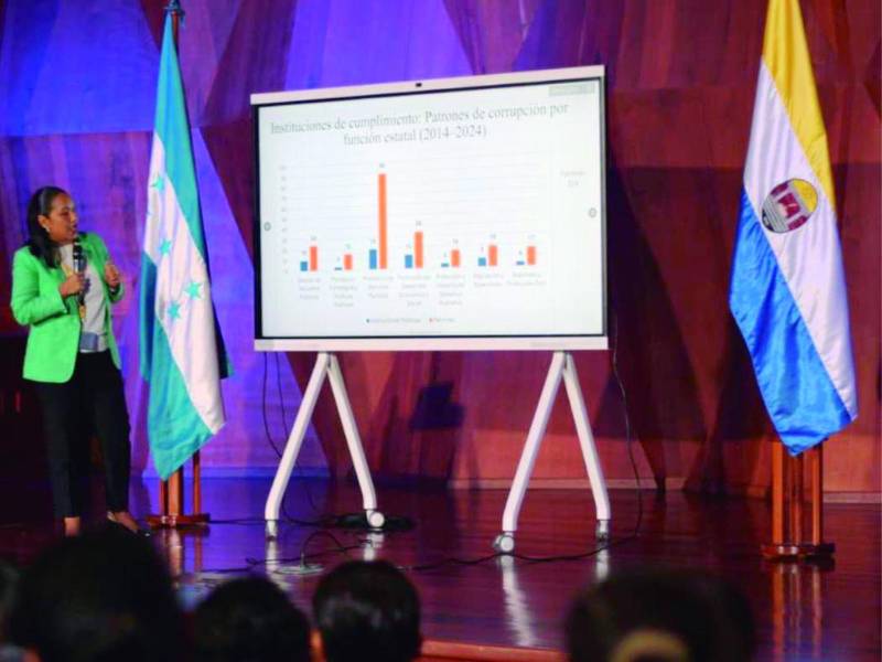 Kelly Salgado, directora del Observatorio de Transparencia y Anticorrupción de la Unah, presentó el informe este jueves.
