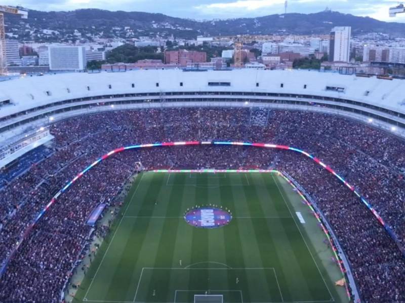 El Spotify Camp Nou luce espectacular por el duelo Barcelona vs Real Madrid.