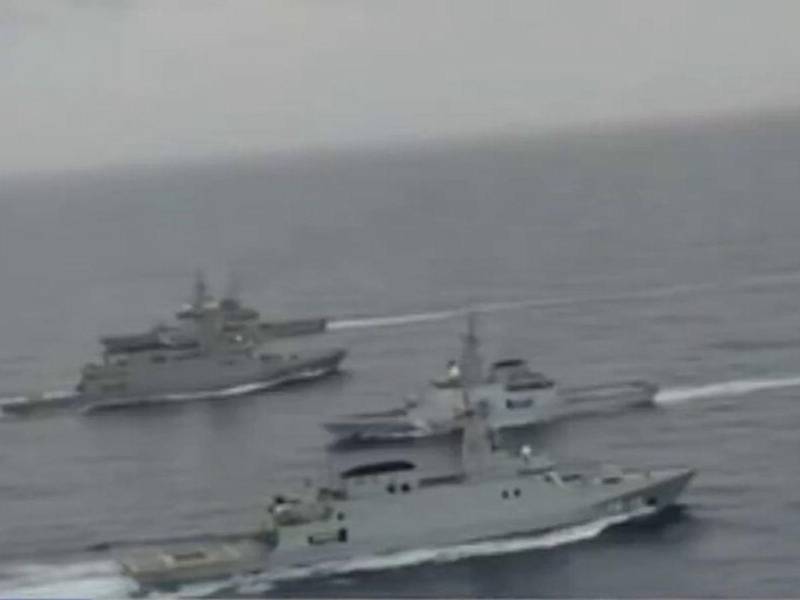 Buques de guerra venezolanos participan en la operación 'Caribe Soberano 200'.