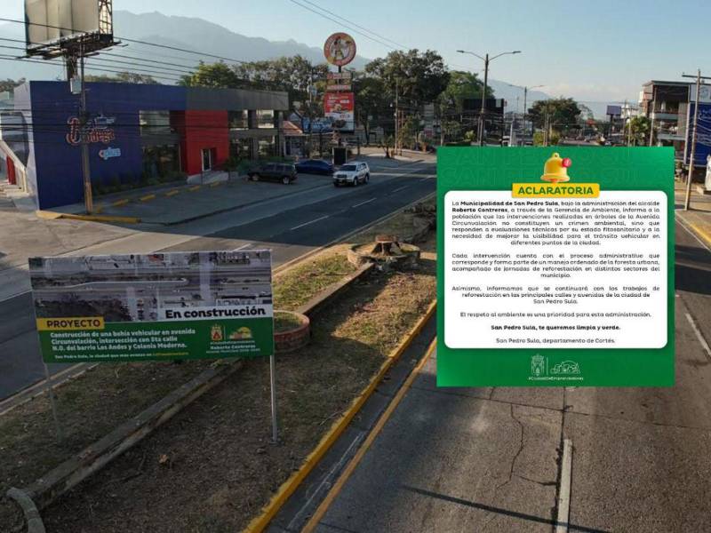 Ésta es la muestra de la improvización de la municipalidad con respecto a lo que ocurre en la avenida Circunvalación, donde los sampedranos han denunciado un crimen ambiental.