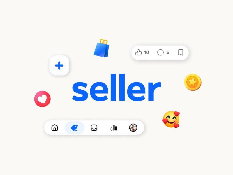 Imagen cedida por Meta que muestra el logo de Seller, una aplicación independiente impulsada por inteligencia artificial (IA) diseñada específicamente para los vendedores de Facebook Marketplace.
