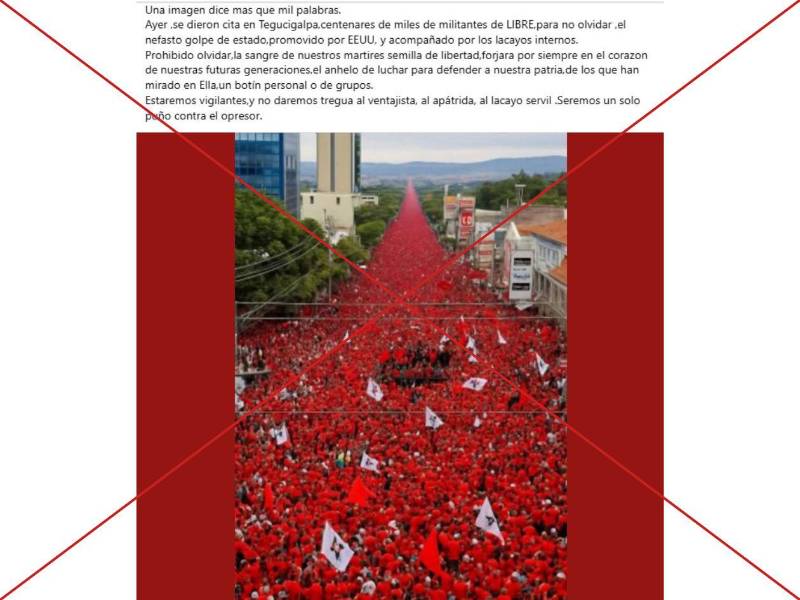 Captura de pantalla a una publicacion de Facebook hecha el 1 de julio de 2025.