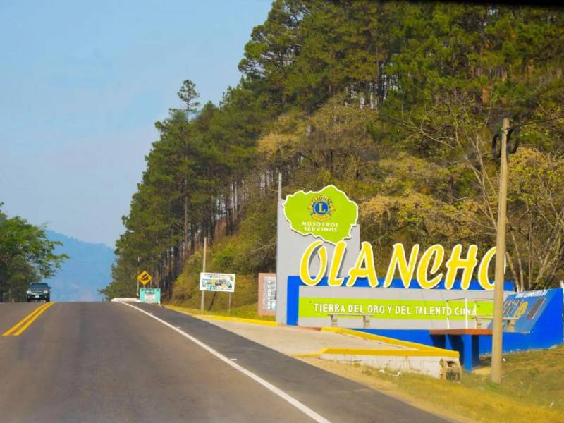 Imagen de referencia que muestra la entrada al departamento de Olancho.