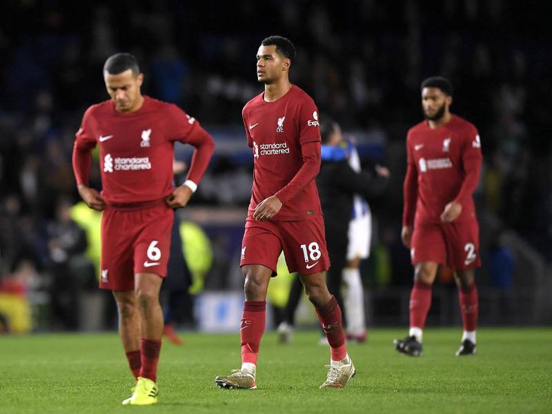 El Liverpool sufrió su sexta derrota de la temporada tras ser goleado por el Brighton en la Premier League.