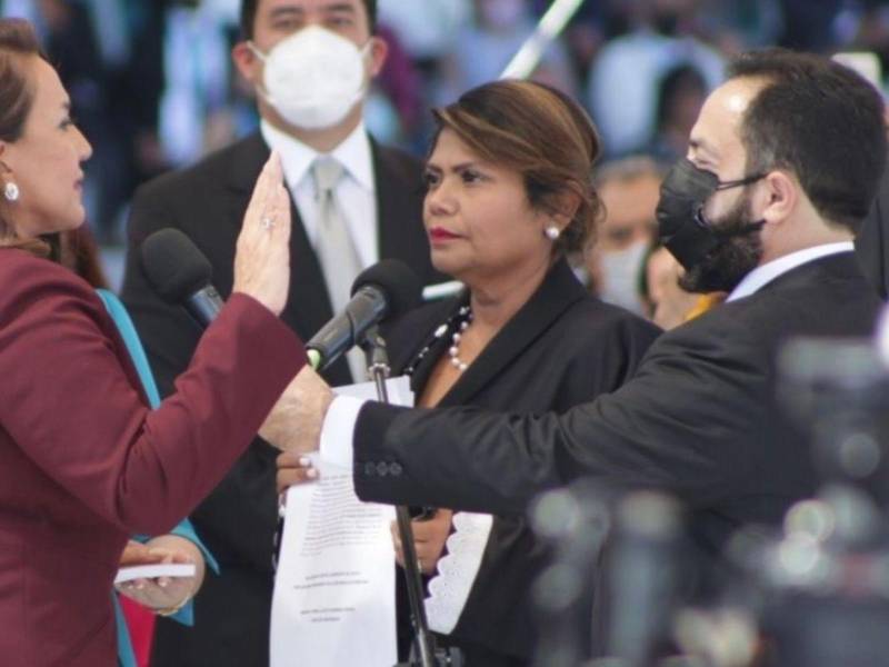 Romero durante la juramentación de la presidenta Xiomara Castro en 2022.
