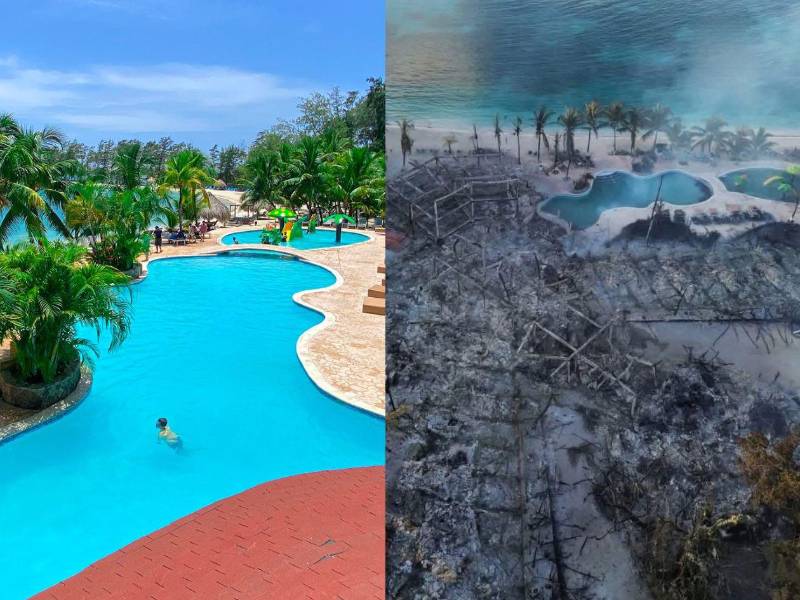 El Hotel Fantasy Island, ubicado en French Harbour, Roatán, amaneció entre ruinas luego del voraz incendio que se desató la noche del lunes 2 de febrero. Lo que durante años fue uno de los complejos turísticos más emblemáticos de Islas de la Bahía quedó reducido a cenizas y estructuras colapsadas.