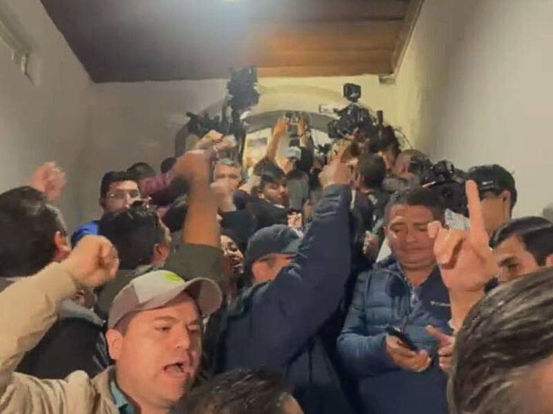 Diputados en la planta baja del Congreso Nacional de Honduras este miércoles.