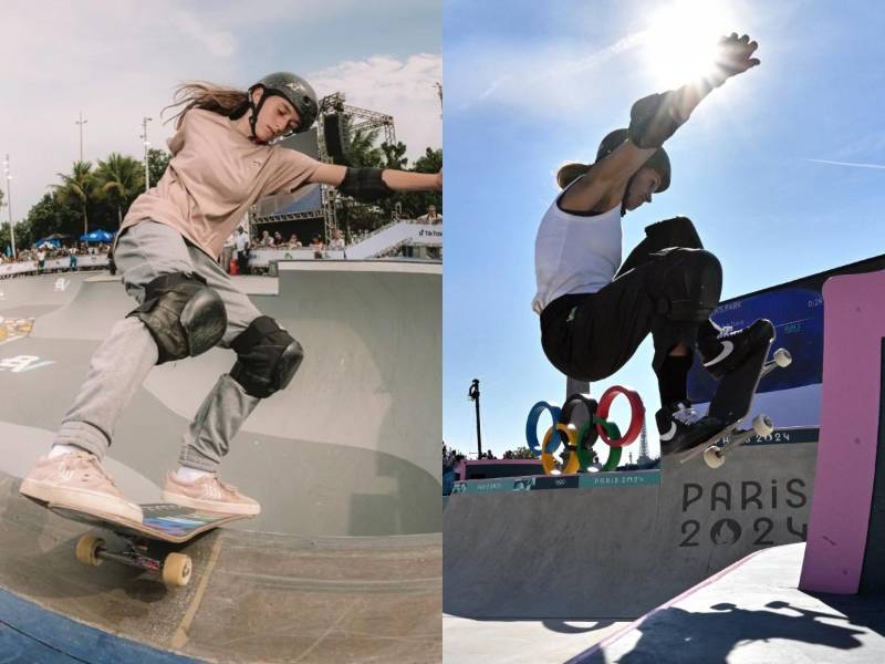 Naia Laso, skater de 15 años que brilló en París 2024