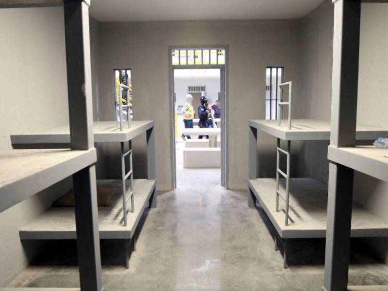 La estructura de los nuevos módulos donde fueron trasladados cientos de reos.