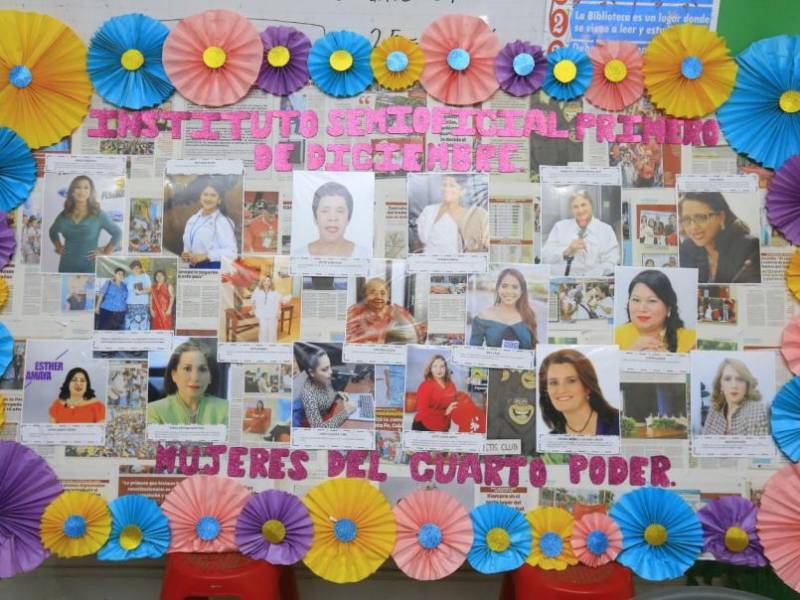 Este fue el mural expuesto en el Centro de Educación Básica República de Honduras, ubicado en Barrio Las Palmas.