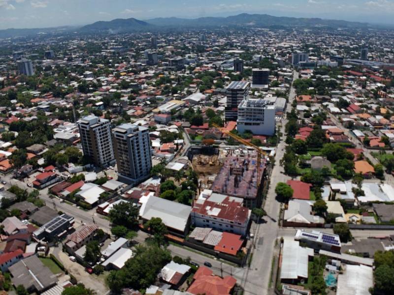 Fotografía aérea de la ciudad de San Pedro Sula, Honduras.