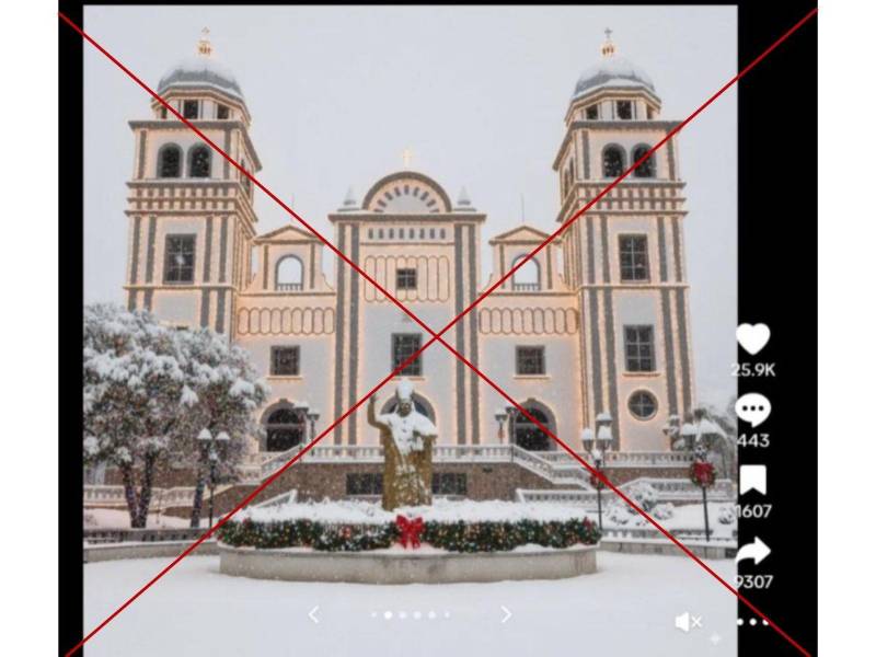 Captura de pantalla a la Basílica de Suyapa hecha el 25 de septiembre de 2025.