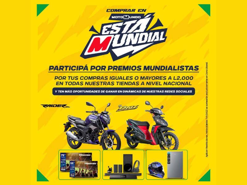 La campaña estará vigente del 22 de mayo al 18 de julio e incluirá sorteos, dinámicas en redes sociales y premios como motocicletas, Smart TV y kits mundialistas.