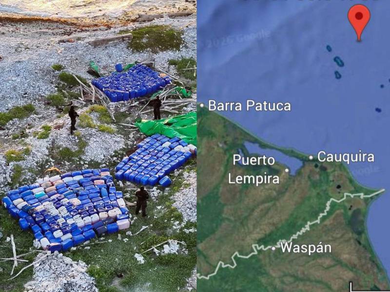 La Fuerza Naval de Honduras informó este viernes sobre el decomiso de aproximadamente 3,900 galones de gasolina encontrados en la zona de los cayos de La Mosquitia, durante operaciones de vigilancia marítima e inteligencia ejecutadas por unidades de superficie en el Caribe del país.