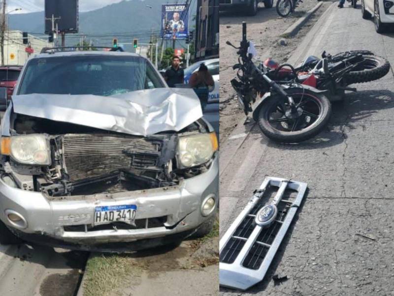 Guardia de seguridad pierde la vida en accidente de tránsito en la primera calle de San Pedro Sula.