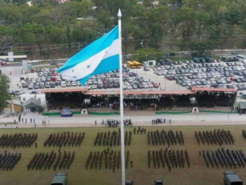 Vista de las intalaciones del Campo de Parada Marte de las Fuerzas Armadas de Honduras.