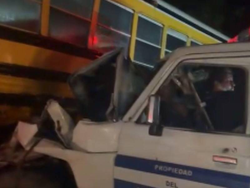 Vista de la escena del accidente.