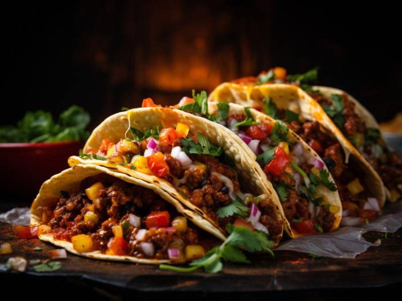 Servir los tacos con la mezcla de cebolla y cilantro, limones y más del adobo barbacoa para remojar los tacos.